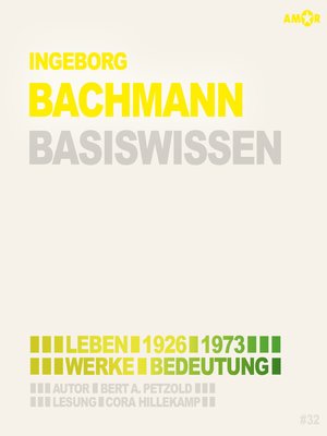 cover image of Ingeborg Bachmann (1926-1973) Basiswissen--Leben, Werk, Bedeutung